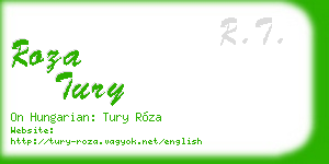 roza tury business card